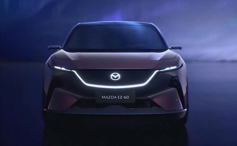 Официални изображения на Mazda EZ - 60. Дизайнът е изключително футуристичен. Той ще направи първия си дебют на 23 април.